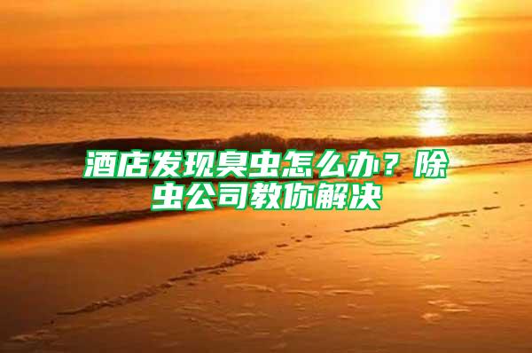 酒店發(fā)現(xiàn)臭蟲怎么辦？除蟲公司教你解決