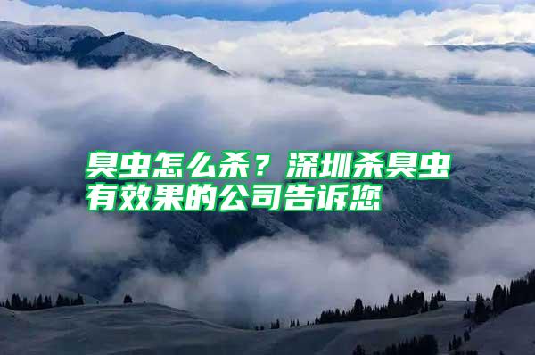 臭蟲怎么殺?深圳殺臭蟲有效果的公司告訴您
