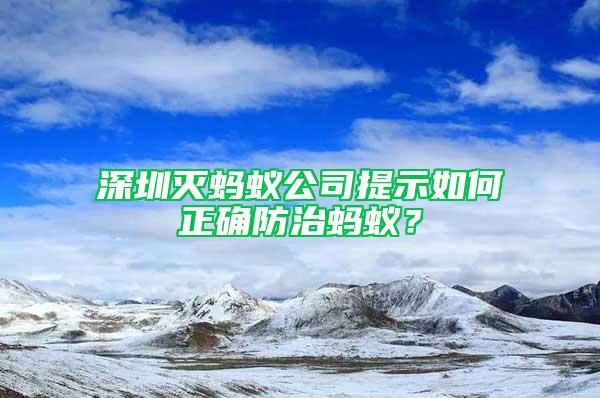 深圳滅螞蟻公司提示如何正確防治螞蟻？