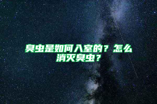 臭蟲是如何入室的？怎么消滅臭蟲？
