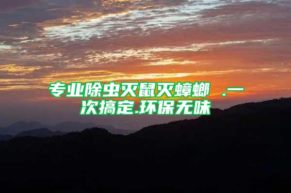 專業(yè)除蟲滅鼠滅蟑螂 .一次搞定.環(huán)保無味