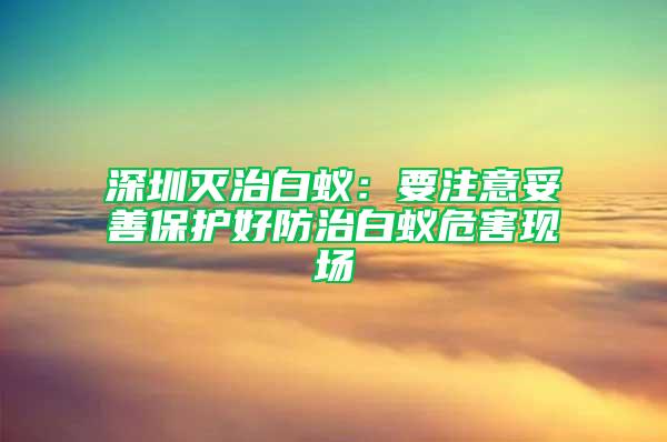 深圳滅治白蟻:要注意妥善保護好防治白蟻危害現場