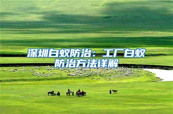 深圳白蟻防治:工廠白蟻防治方法詳解