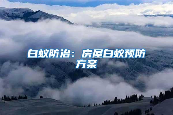 白蟻防治:房屋白蟻預防方案