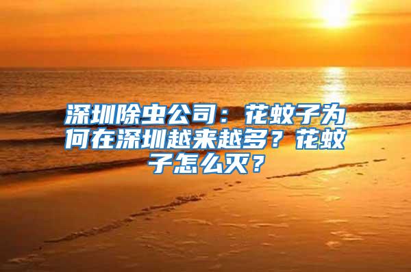 深圳除蟲公司：花蚊子為何在深圳越來越多？花蚊子怎么滅？