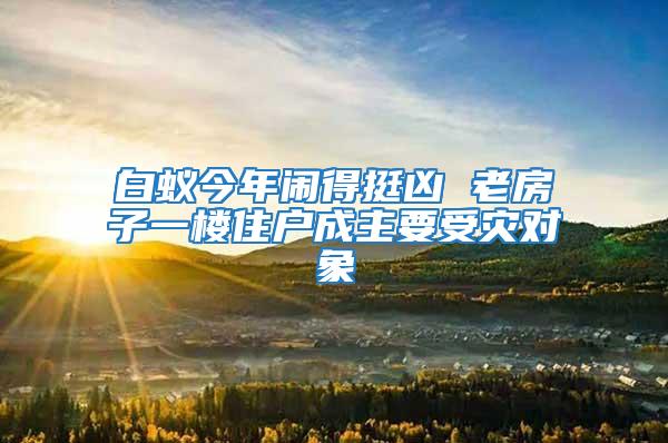 白蟻今年鬧得挺兇 老房子一樓住戶成主要受災對象