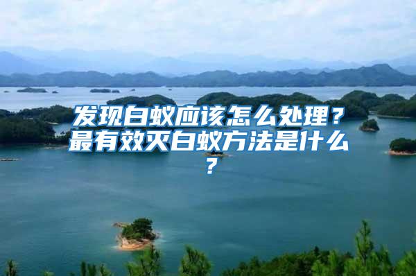 發現白蟻應該怎么處理？最有效滅白蟻方法是什么？