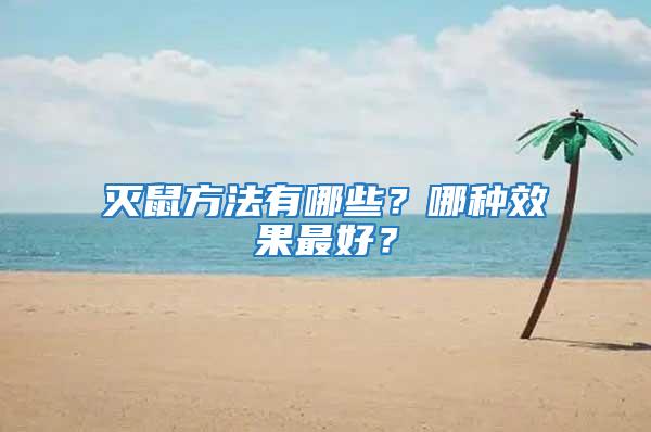 滅鼠方法有哪些?哪種效果最好?