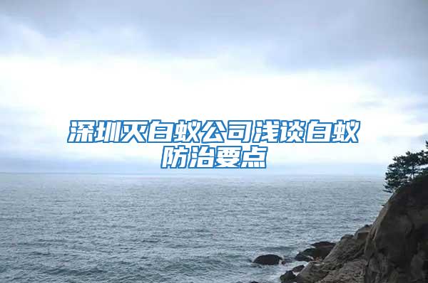 深圳滅白蟻公司淺談白蟻防治要點(diǎn)