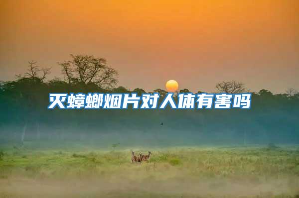 滅蟑螂煙片對人體有害嗎