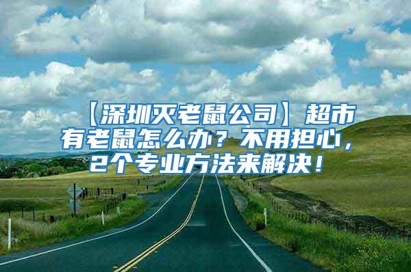【深圳滅老鼠公司】超市有老鼠怎么辦?不用擔心,2個專業方法來解決!
