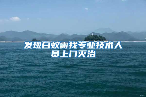 發(fā)現白蟻需找專業(yè)技術人員上門滅治