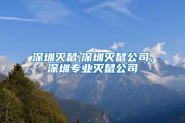 深圳滅鼠,深圳滅鼠公司,深圳專業滅鼠公司