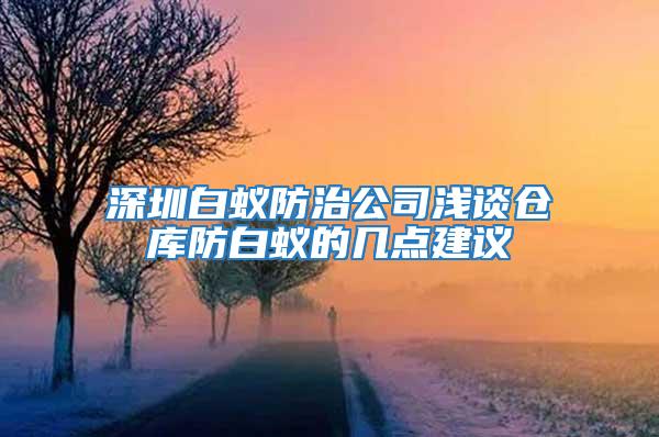 深圳白蟻防治公司淺談倉庫防白蟻的幾點建議
