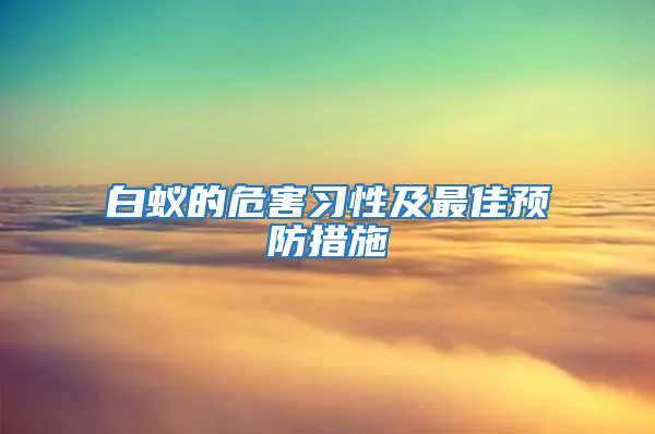 白蟻的危害習(xí)性及最佳預(yù)防措施