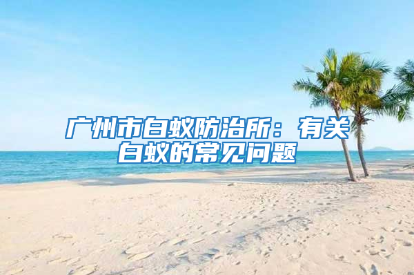 廣州市白蟻防治所:有關白蟻的常見問題