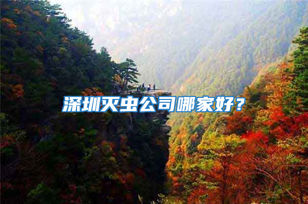 深圳滅蟲公司哪家好?